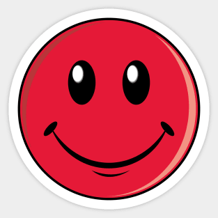 Red Smiley Sticker